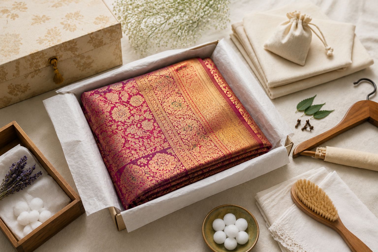 How to Preserve a Wedding Saree: The Complete Care Guide