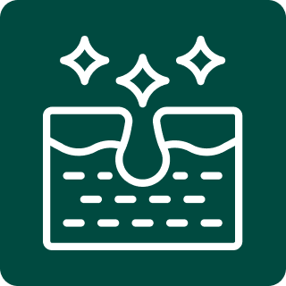 Skin layer icon representing skin-friendly residue-free fabric care