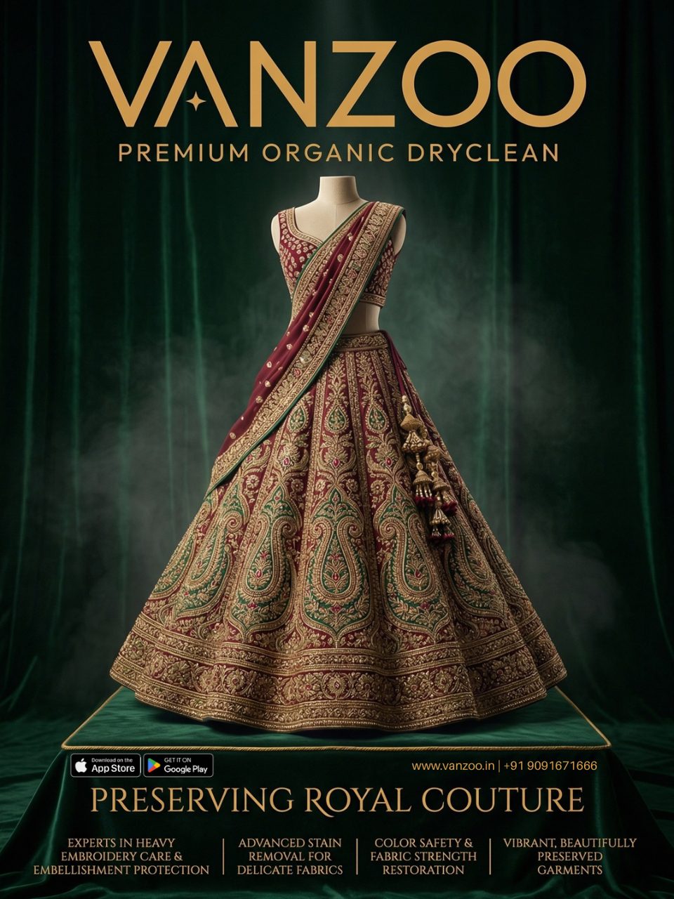 Royal bridal lehenga — Vanzoo couture preservation