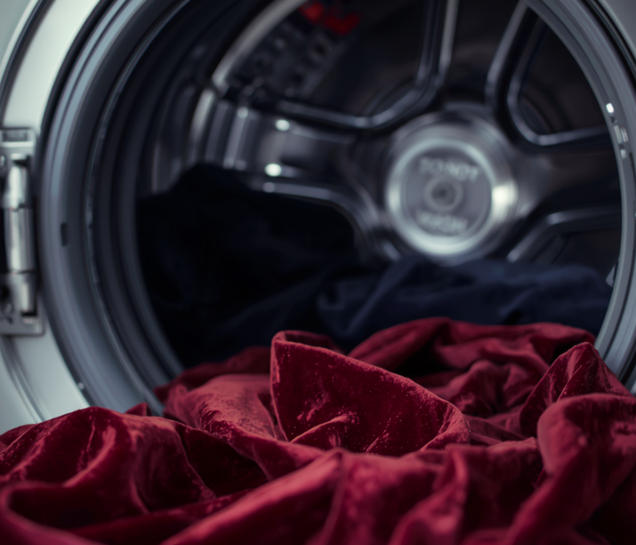put velvet in the washing machine