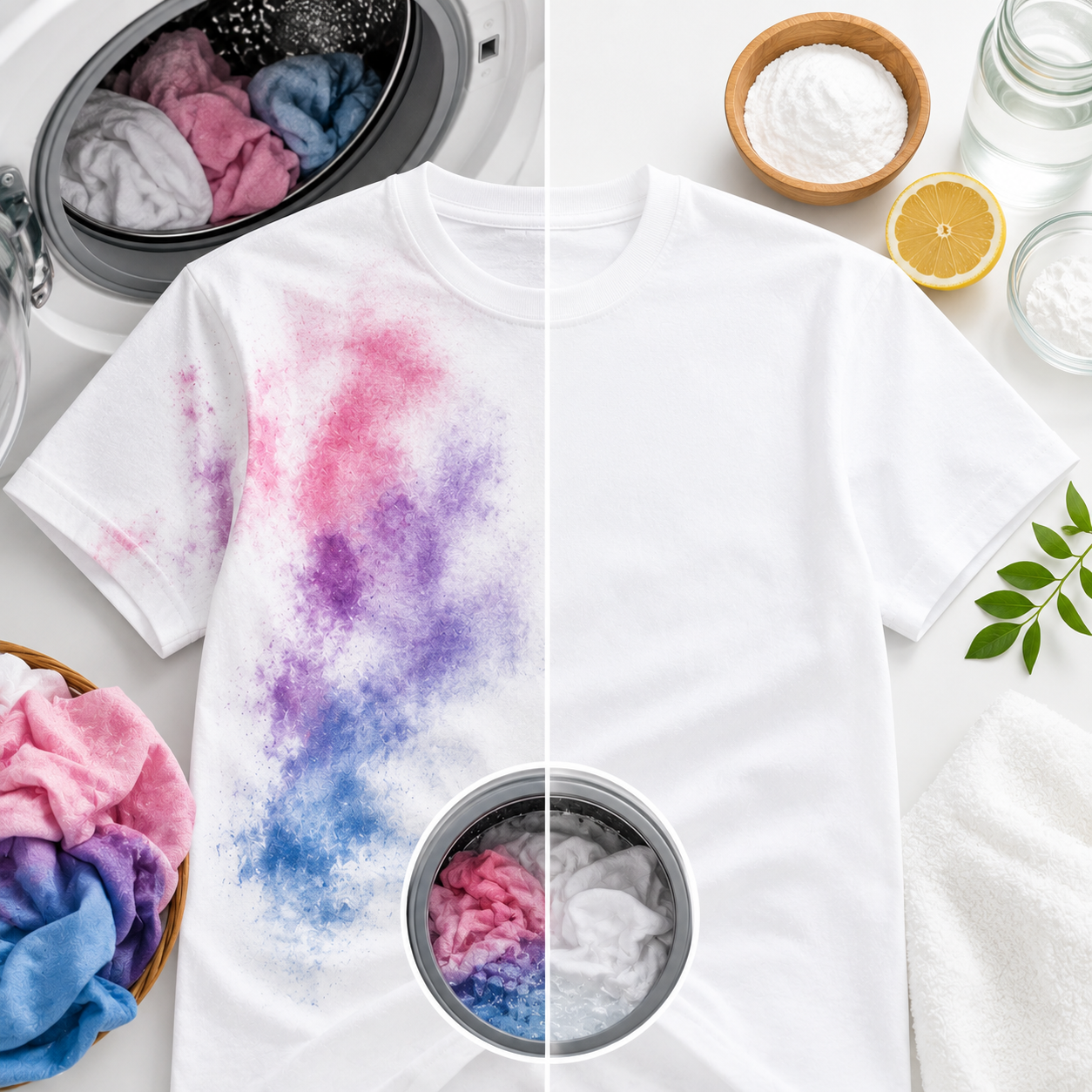 Remove Colour Bleeding Stains from White Clothes